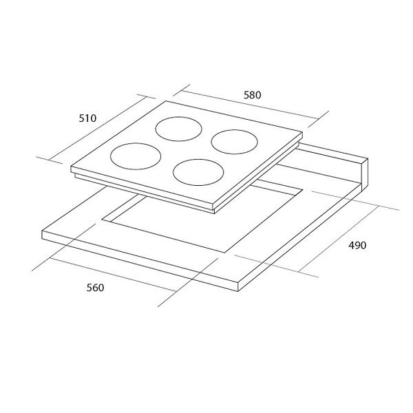 Варильна поверхня електрична Pyramida VCH 640/1 VCC